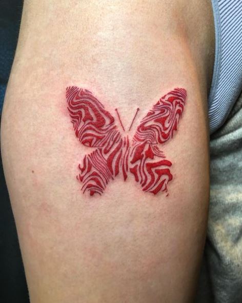 Velvet Pattern Butterfly Tattoo