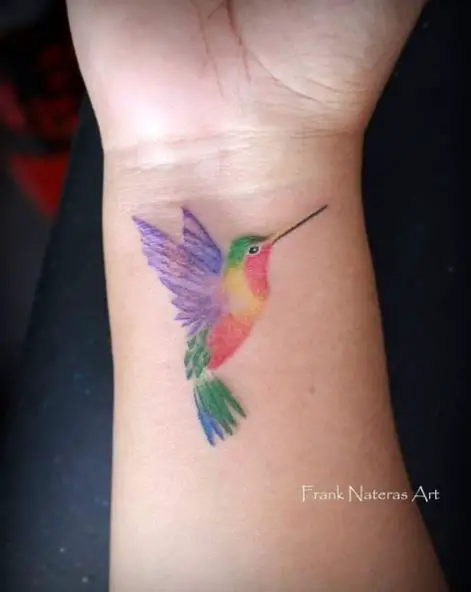 Hummingbird Tattoo on Wrist