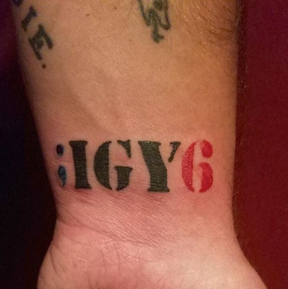 Semi Colon IGY6 Wrist Tattoo
