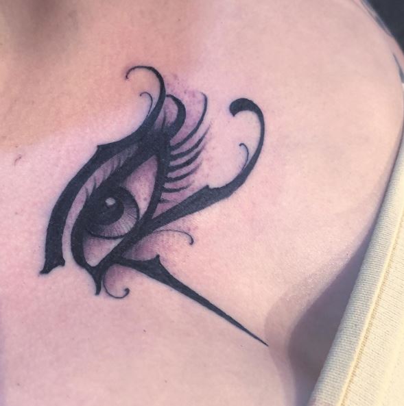 Dark Shaded Eye of Horus Tattoo