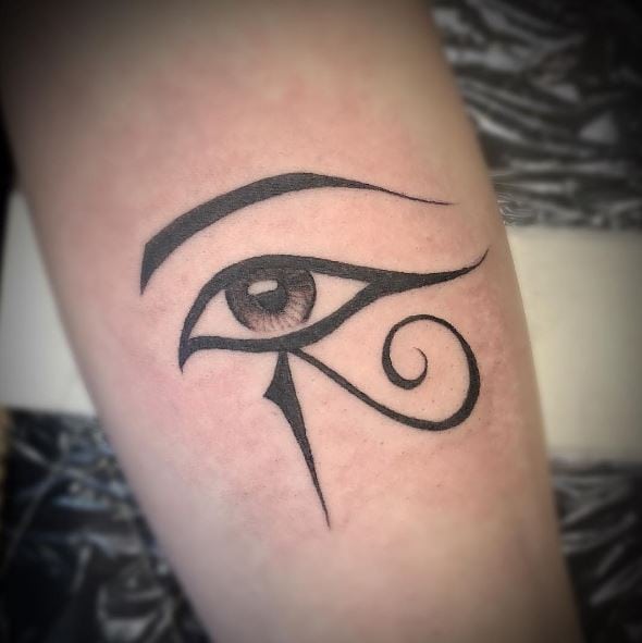 Simple Black Eye of Horus Tattoo