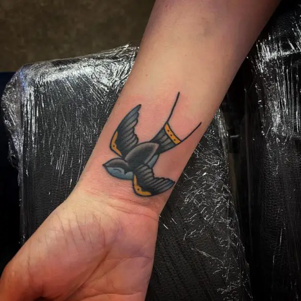 Classics Small Swallow Wrist Tattoo