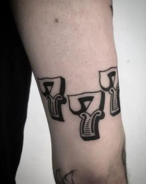 Circus Style Lucky 777 Arm Tattoo