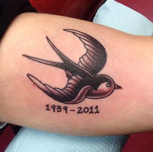 Years and Sparrow Tattoo
