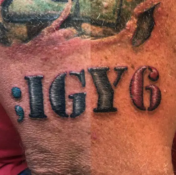 Patch Semi Colon IGY6 Elbow Tattoo