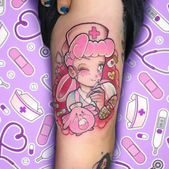 Barbie Nurse Tattoo