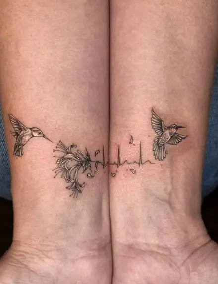 Hummingbird and Hearth Beat Tattoo
