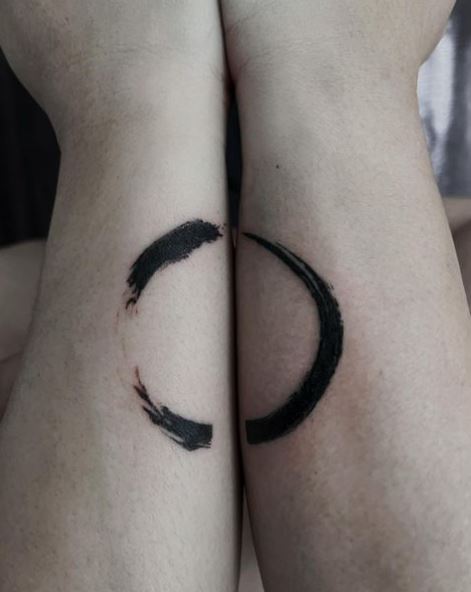 Enso Both Forearms Tattoo