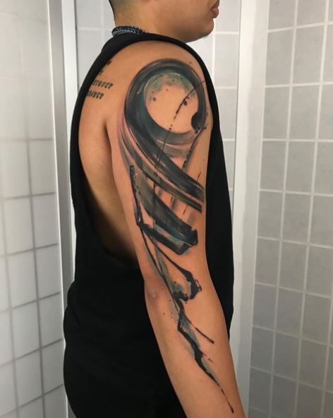 Abstract Enso Arm Tattoo