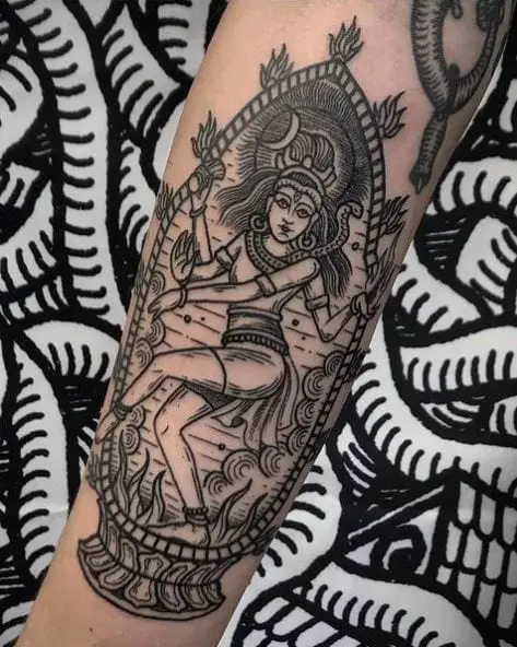 Dancing Shiva Nataraja Arm Tattoo