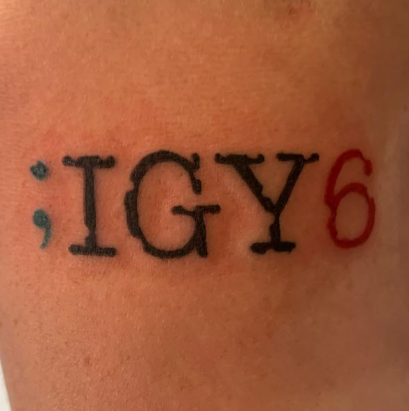 Thin Semi Colon IGY6 Tattoo