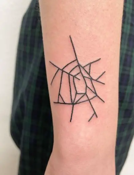 Contemporary Art Spider Web Arm Tattoo