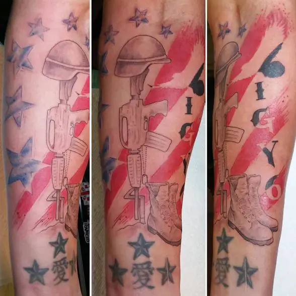 Boots, Rifle, Helmet and IGY6 Tattoo