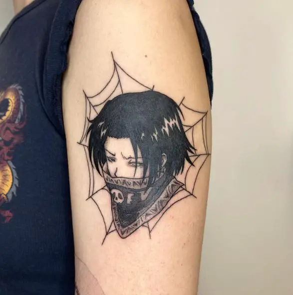 Feitan Portor and Spider Web Arm Tattoo