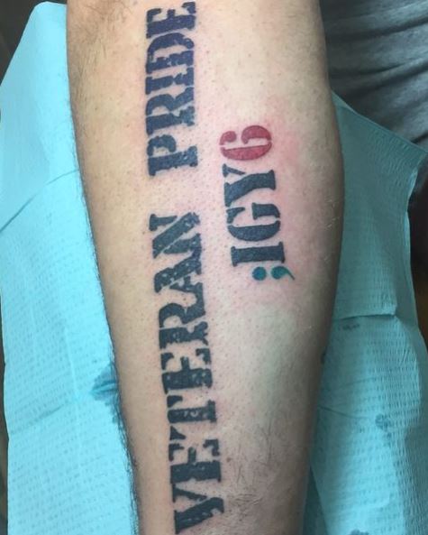 Veteran Pride IGY6 Arm Tattoo