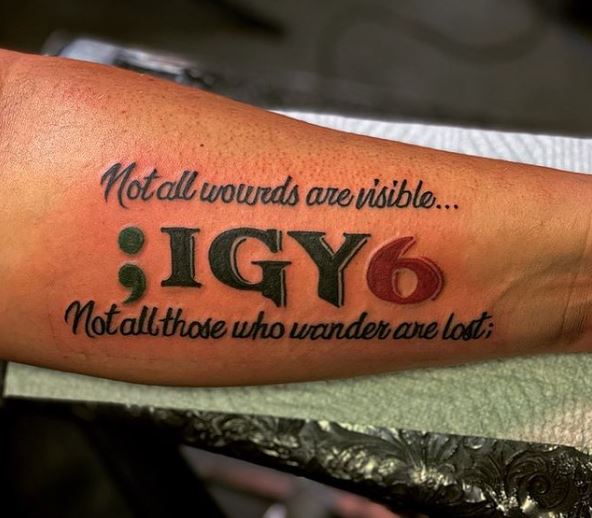 Not All Wounds are Visible IGY6 Forearm Tattoo