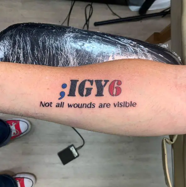 Invisible Wounds IGY6 Arm Tattoo
