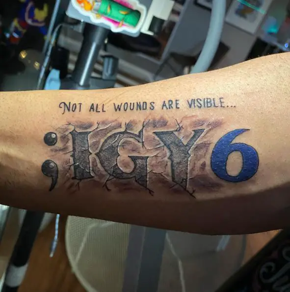 Not All Wounds are Visible IGY6 Arm Tattoo