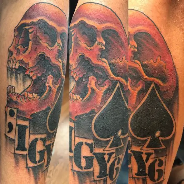 Red Skull and IGY6 Tattoo