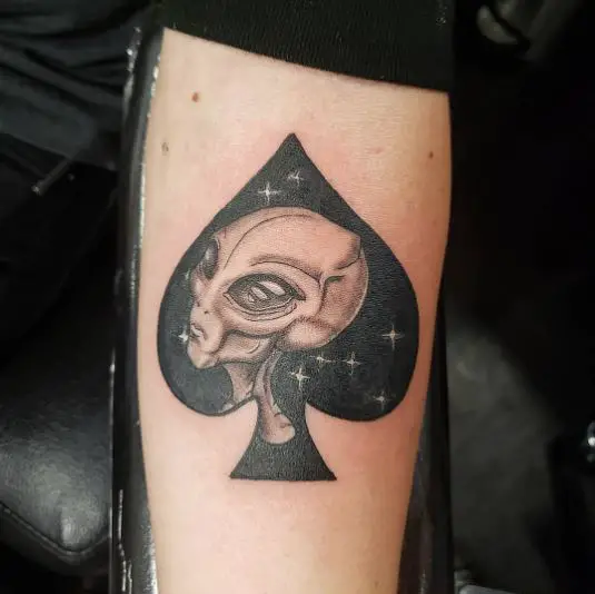 Alien Spade Tattoo