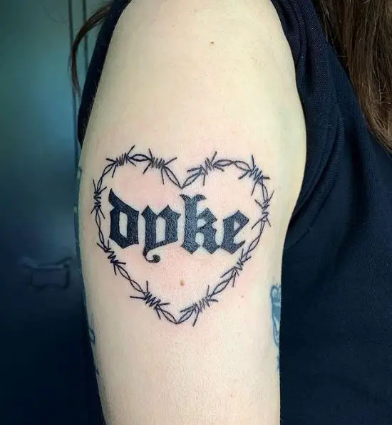 Barbed Wire Dyke Arm Tattoo