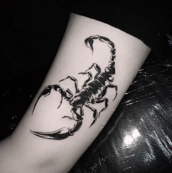 Black Arm Scorpion Tattoo