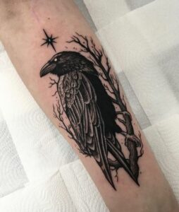 Raven Tattoo Meaning With 75+ Amazing Images To Choose From