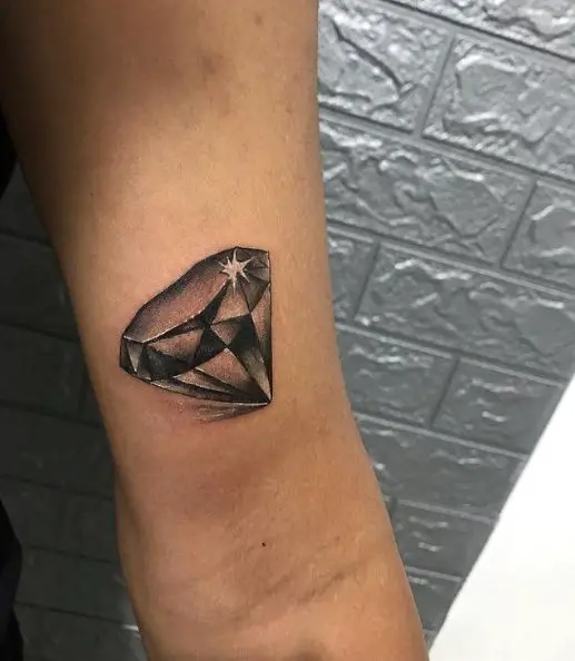 Black and White Mix Diamond Tattoo
