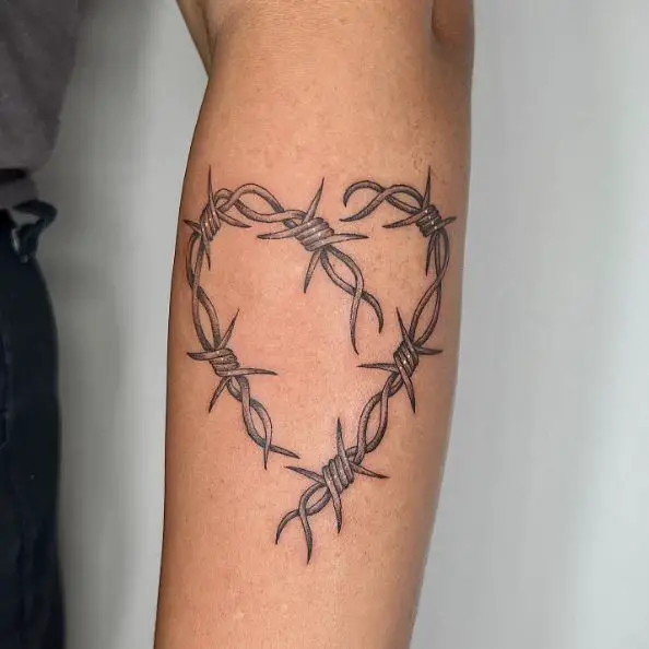 Broken Barbed Wire Heart