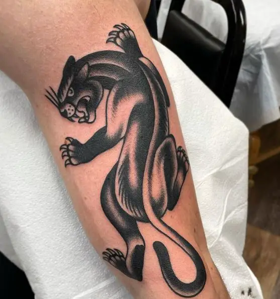 Crawling Panther Tattoo For Hands