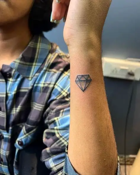 Dark Shaded Diamond Tattoo