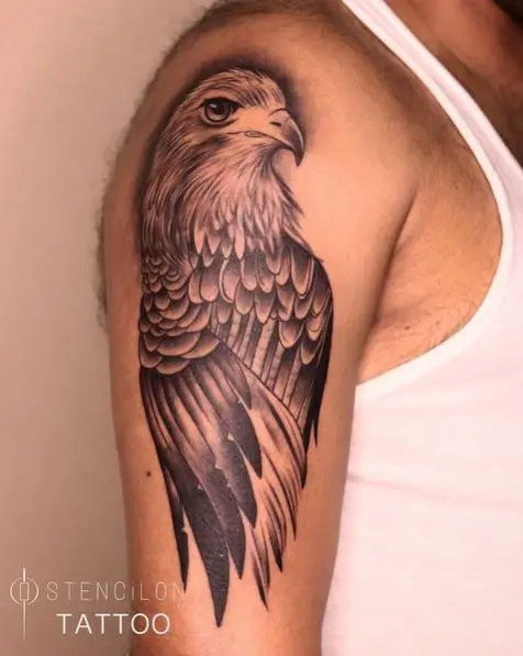 Detailed Eagle Arm Tattoo Piece