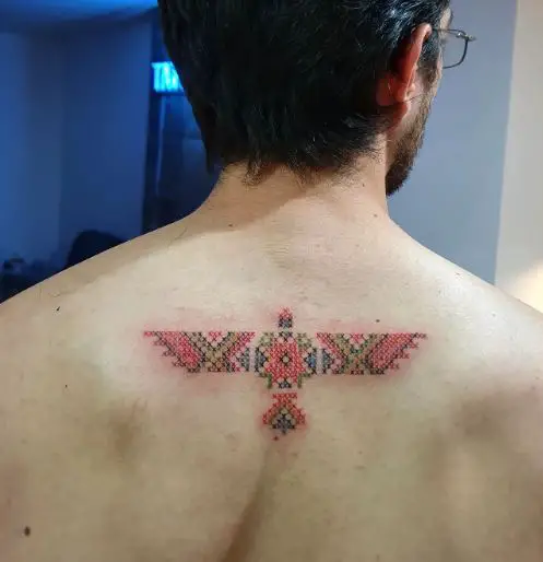 Eagle Cross Stitch Tattoo