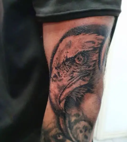 Eagle Head Forearm Tattoo Piece