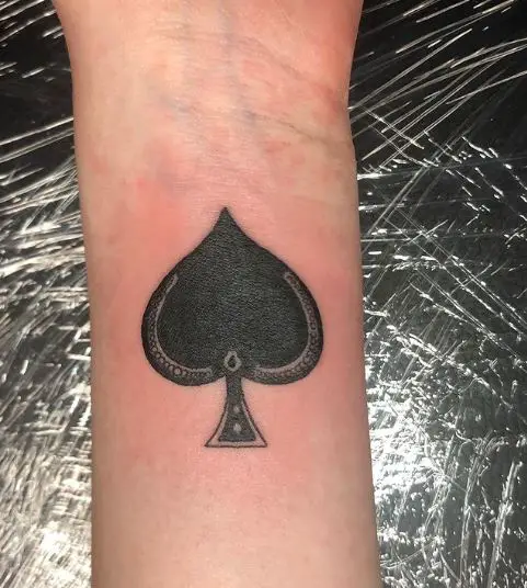 Fancy Black Spade Tattoo