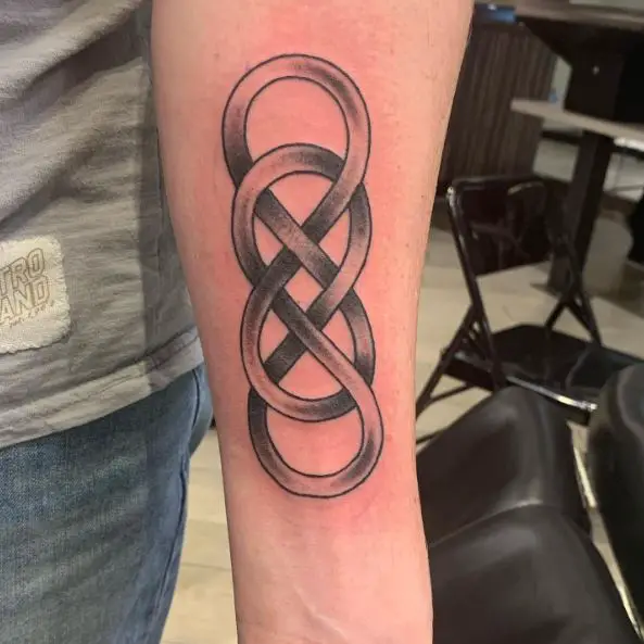 Fat Line Double Infinity Tattoo