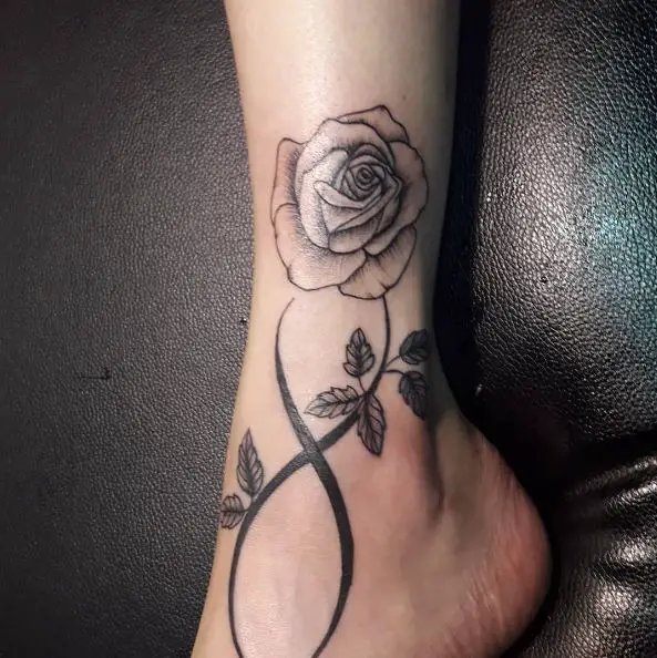 Flower and Infinity Tattoo