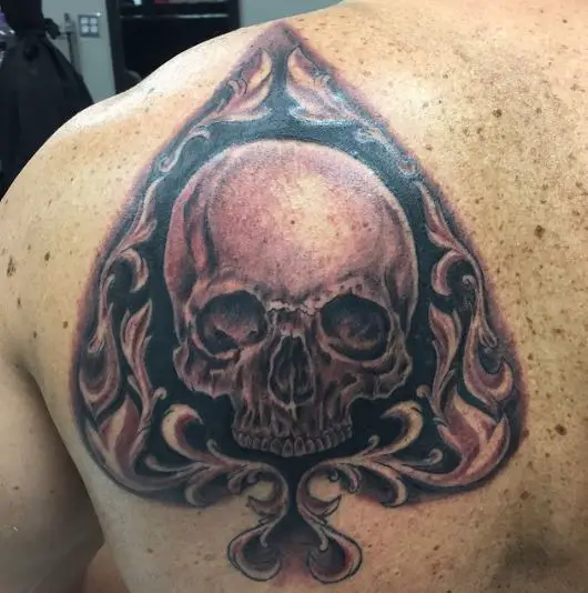 Gothic Theme Spade Tattoo