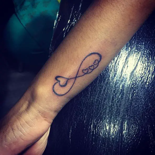 Infinity Tattoo with Hearts