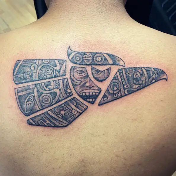 Mexican Eagle Tattoo with Aztec Details