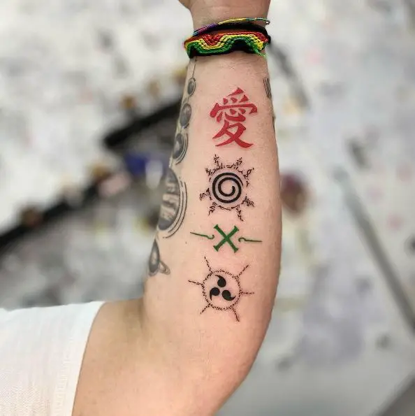 Minimalistic Naruto Tattoo on Hands