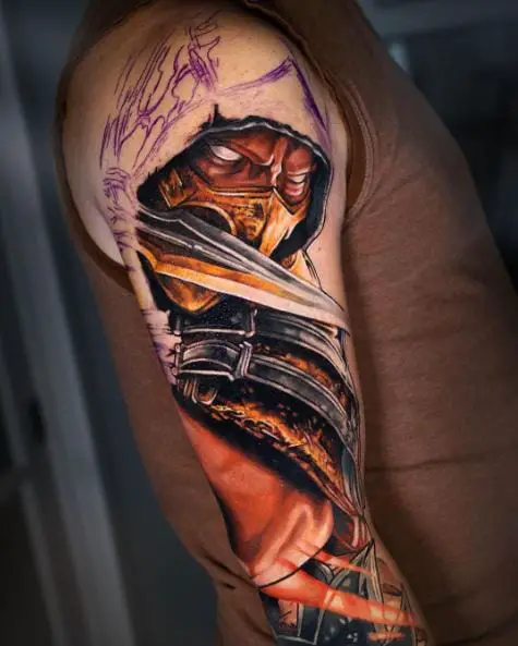 Mortal Combat Scorpion Tattoo