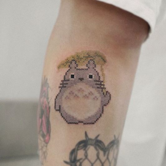 My Neighbor Totoro Cross Stitch Tattoo