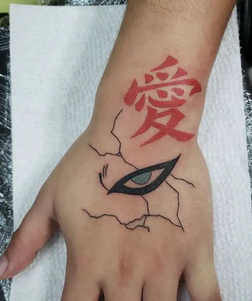 Naruto Gaara Tattoo on Hands