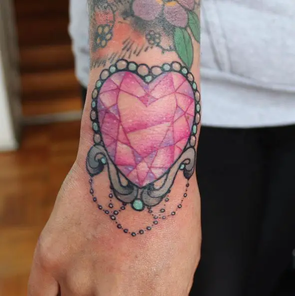 Pink Diamond Jewelry Tattoo