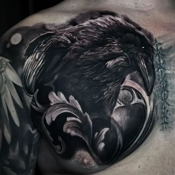 Raven Head Tattoo