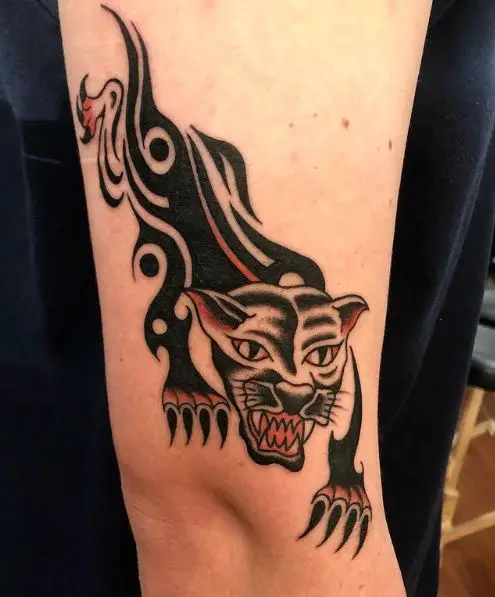 Semi Tribal Panther Tattoo