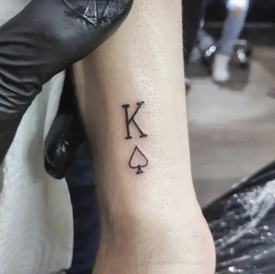 Simple King Spade Tattoo