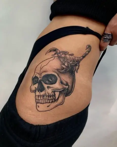 Skull And Scorpion Tattoo