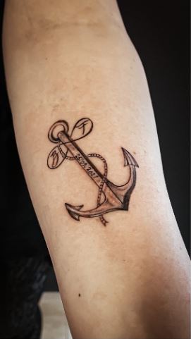 Small Infinity Anchor Tattoo